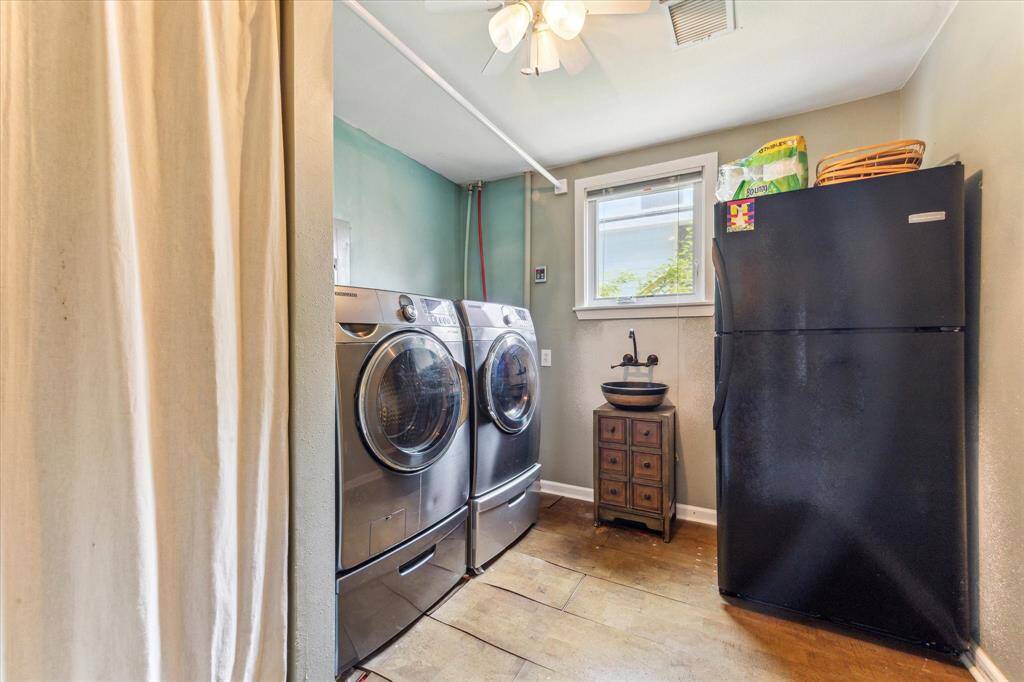Spacious laundry room downstairs.