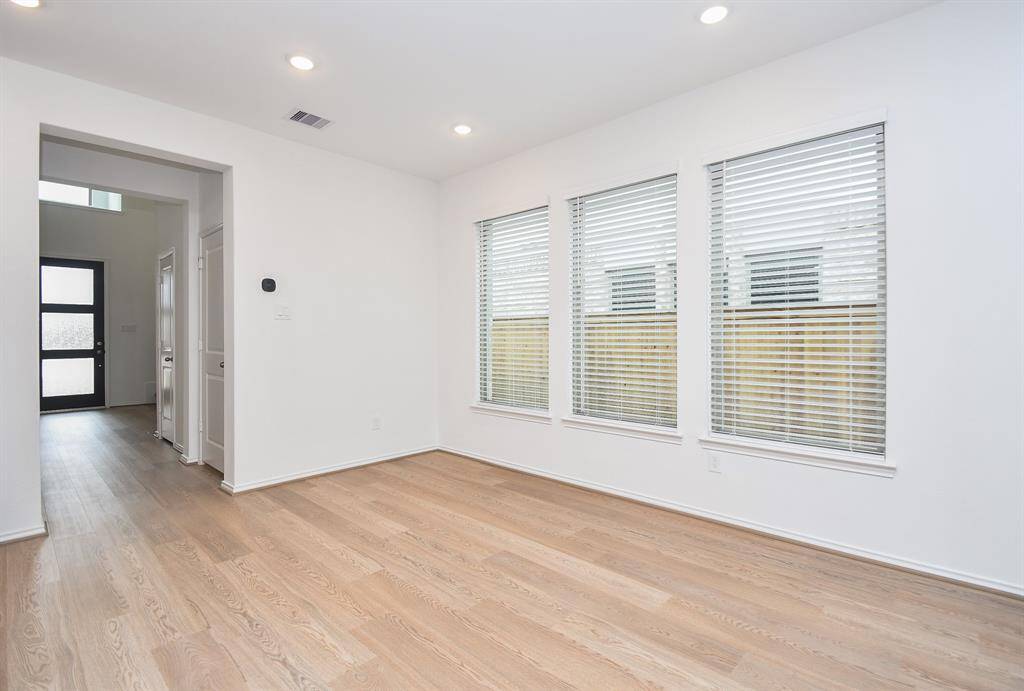Take advantage of nooks and corners for your favorite furnishings. Also, note privacy fencing in this view.