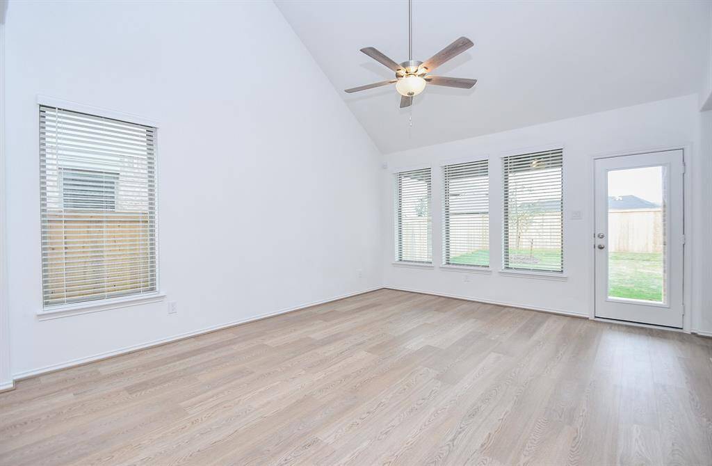 Create the kind of place that not only satisfies and excites your family, but welcomes guests, as well! Isn't this view overlooking patio and backyard, something special?