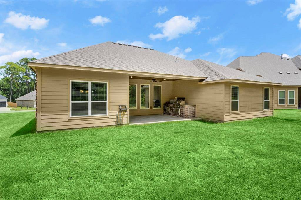 looking back at home from yard