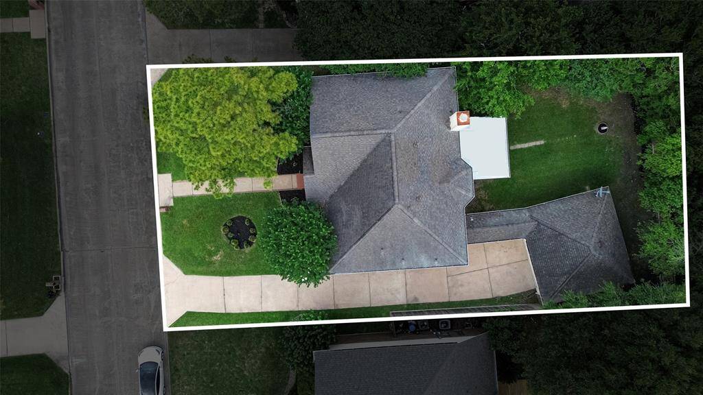 Ariel view of the house