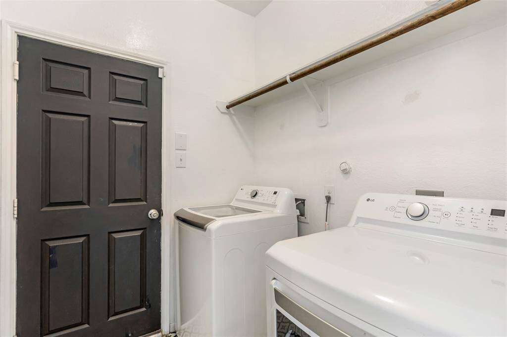 Laundry room off the garage