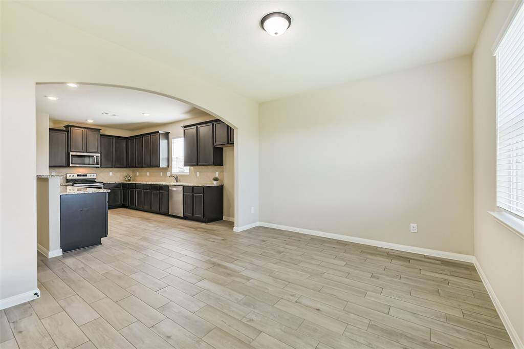 Dining room is large enough for a generous table.