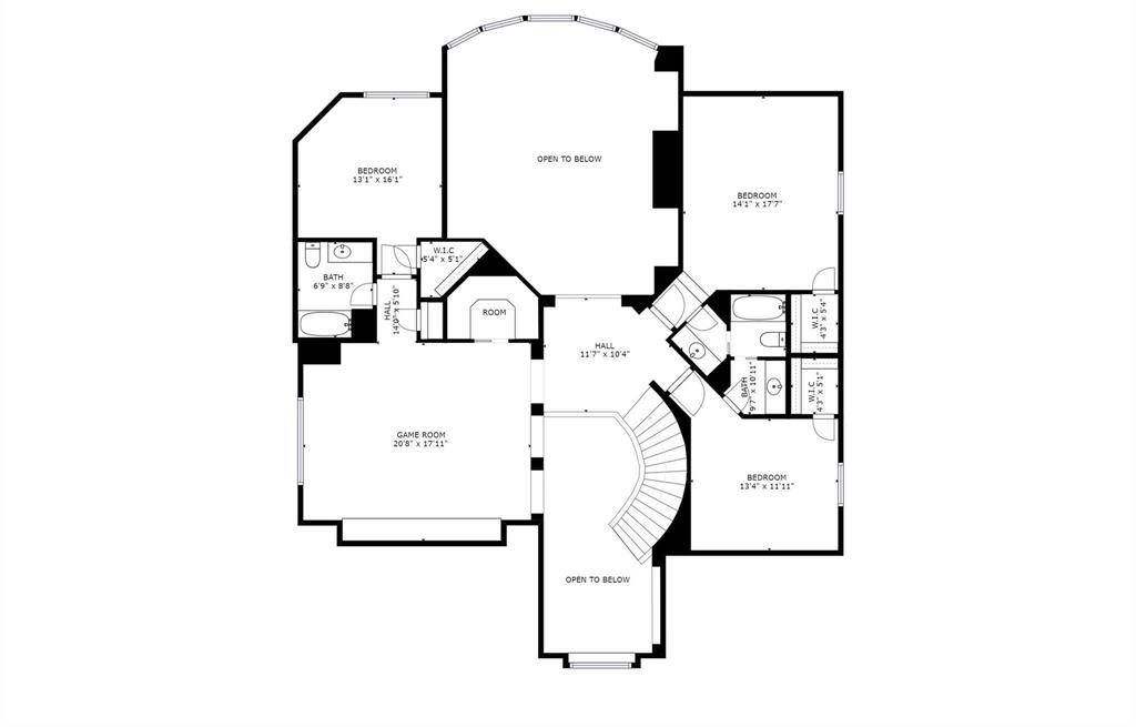 Second Floor with Smart Separation of Space: Upstairs, find a large game room centered between three oversized bedrooms—each with walk-in closets and direct access to updated en-suite baths.