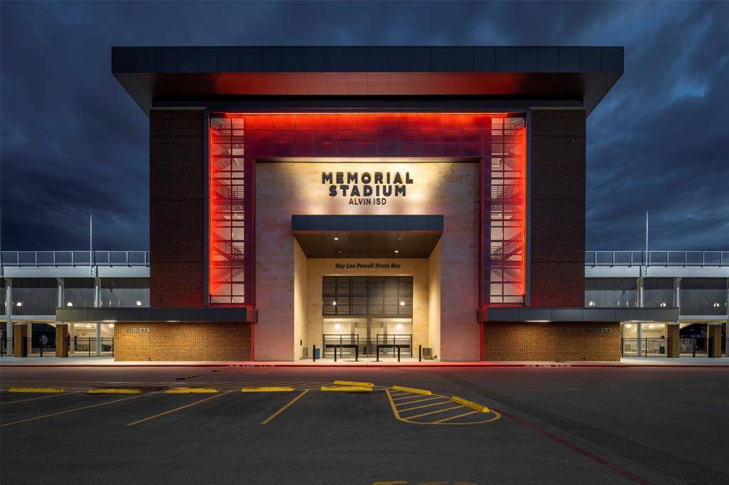 Surrounding Amenities: Alvin High School's Memorial Stadium where you can enjoy some Friday Night Football