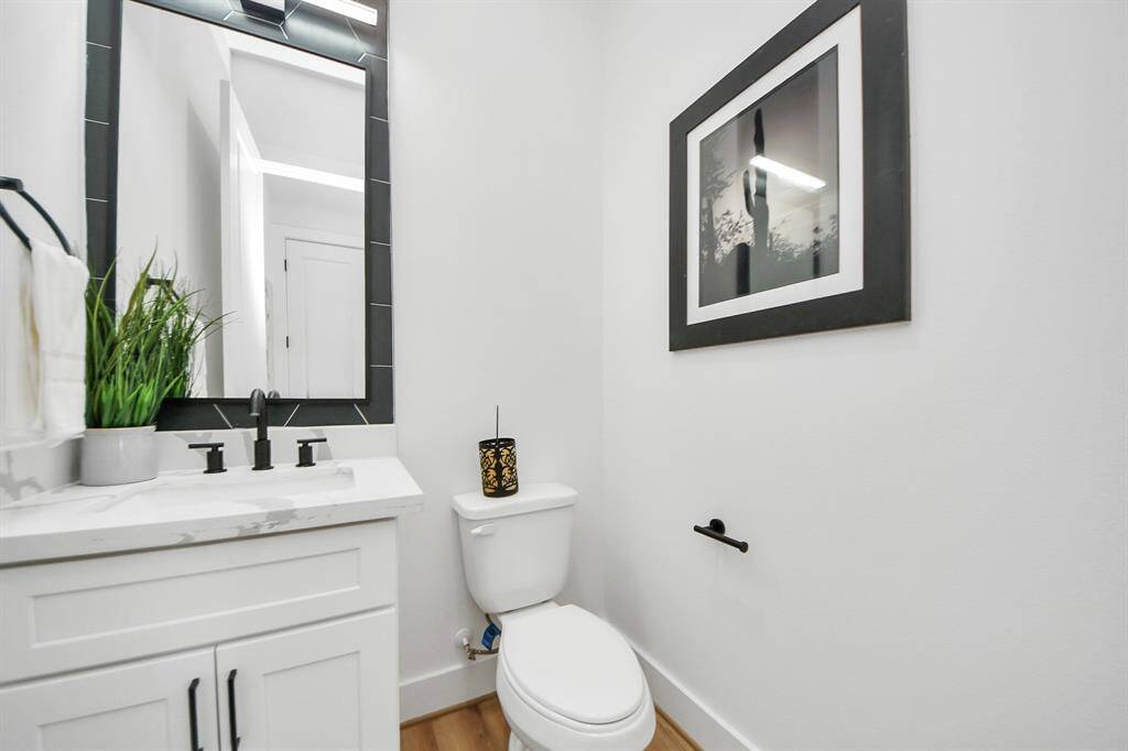 Half bathroom on the first floor