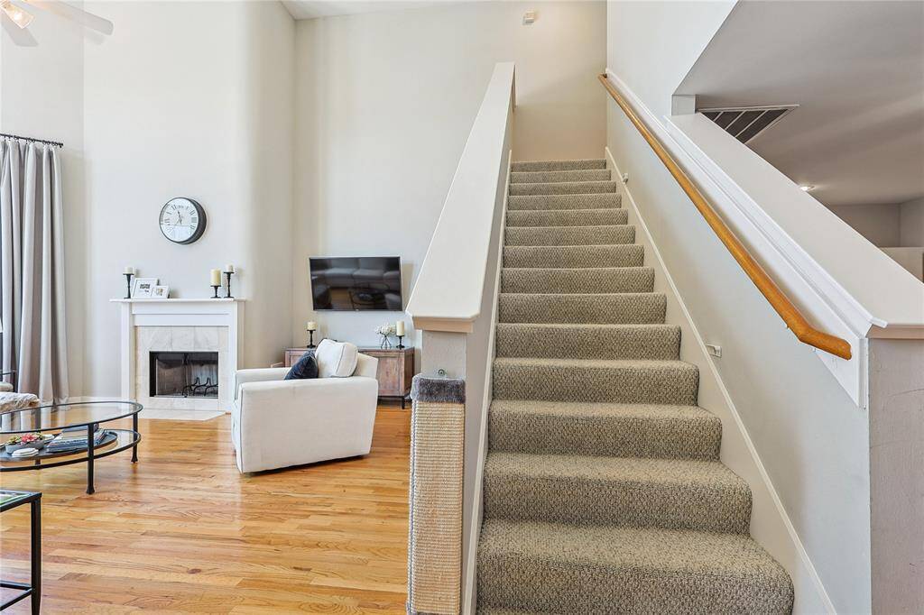 Staircase leading to third floor