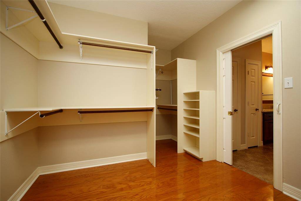 Built-in shelving in every nook -- great use of space for storage and everyday living.