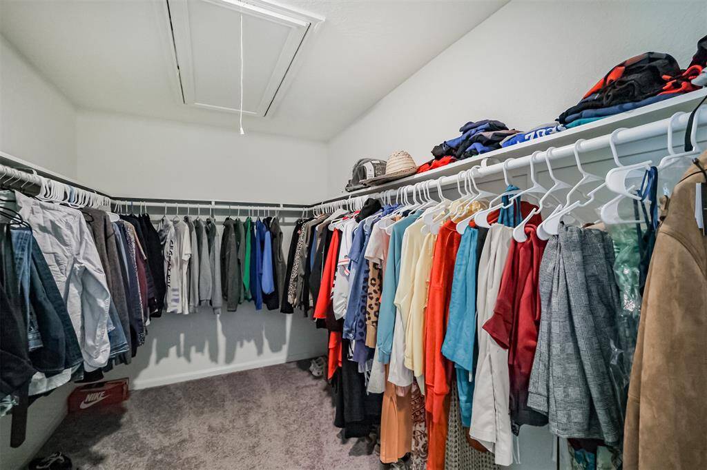 Your future closet offers more than just storage- it also provides easy access to the attic!