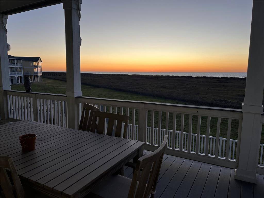 Sunset on the ocean. First floor balcony.
