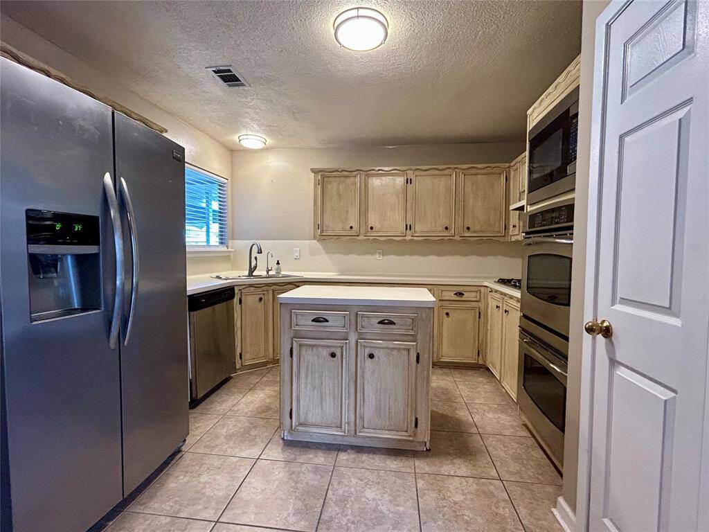 Kitchen with island.