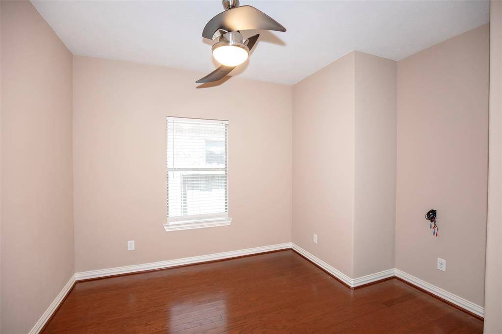 This room features an updated ceiling fan.