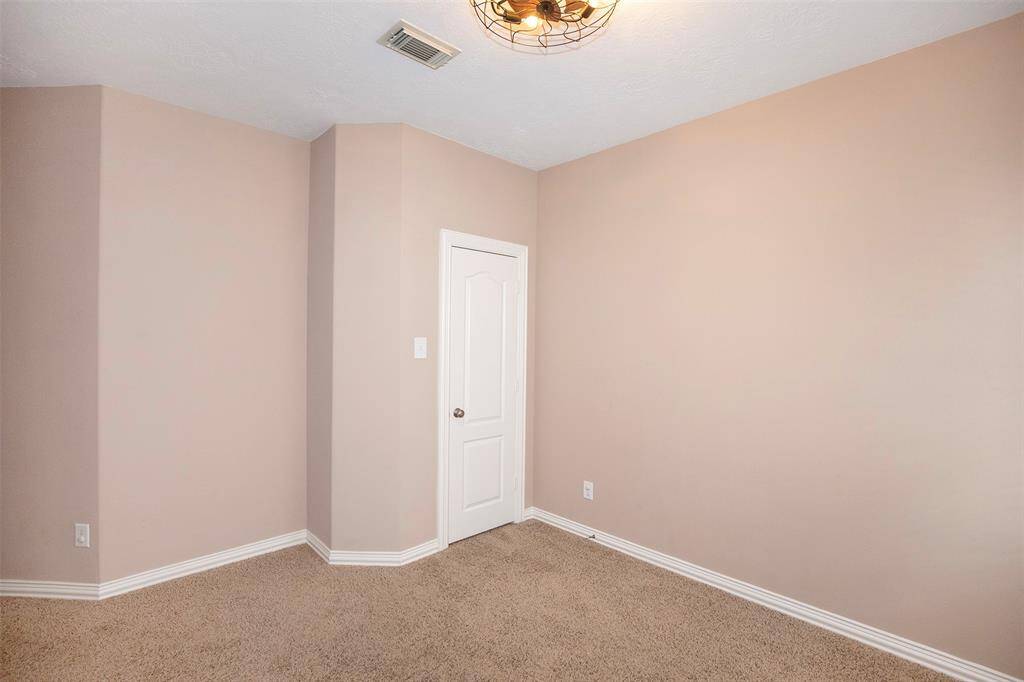 This bedroom has great closet space.