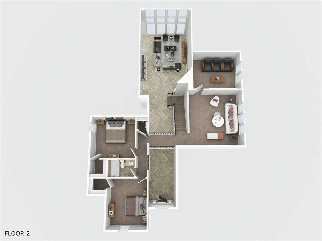 3D Virtual Floor Plan Second Floor