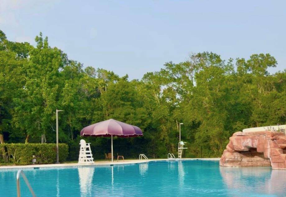 One of several community pools