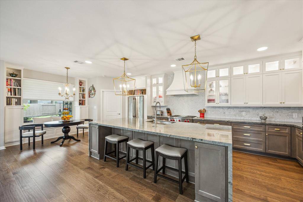 This is another view of the breakfast room and kitchen emphasizing the nice open space for entertaining.