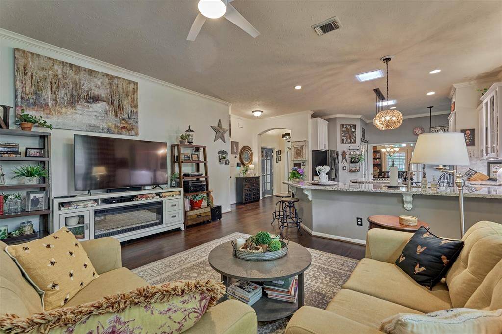 Cozy den is warm and inviting!