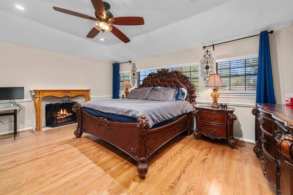Upstairs bedroom with it's own fireplace!