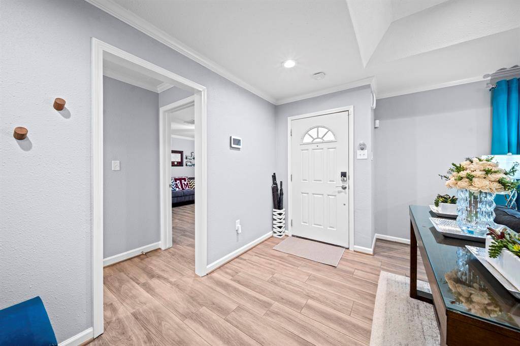 All bedrooms are located to the right of the home