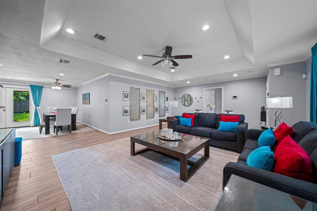 Dining space located off the living room