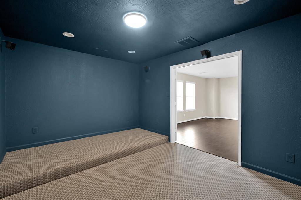 Inside the Media /Theater Room. Door to the Game Room.