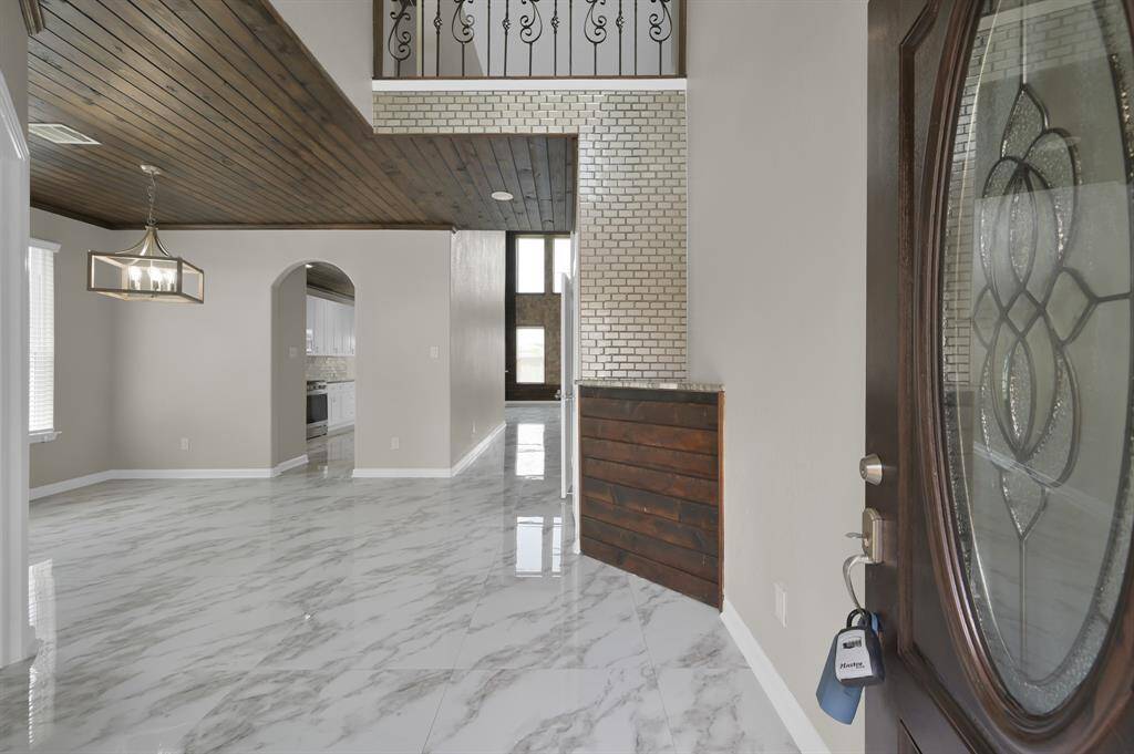 Entry way, view from the front door. All new paint through out the house.