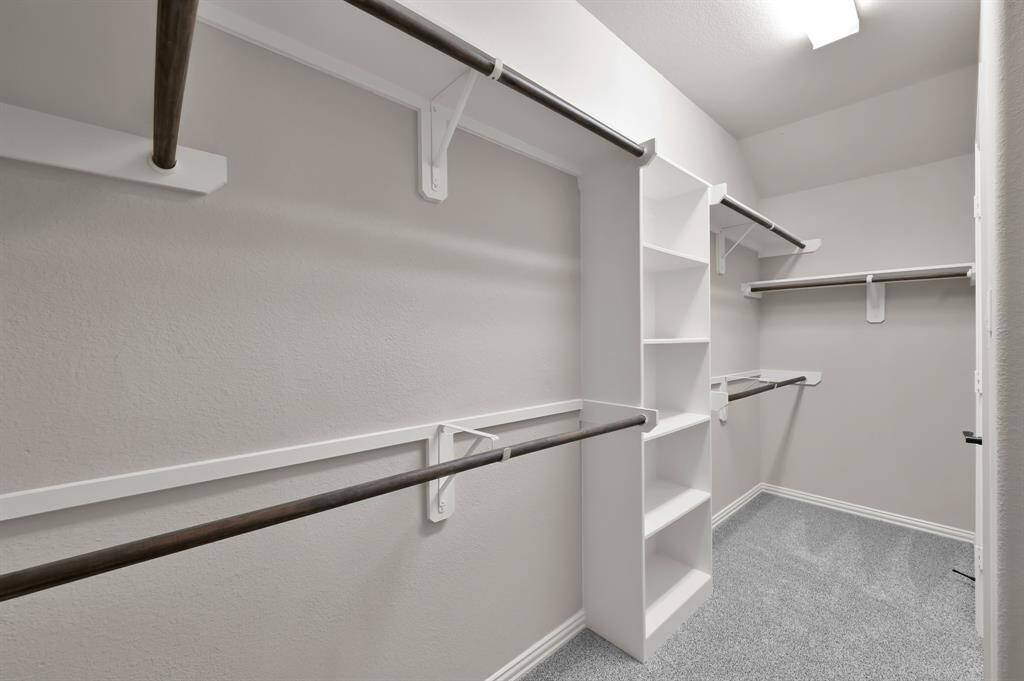 Massive closet for the largest of wardrobes off Master bath.