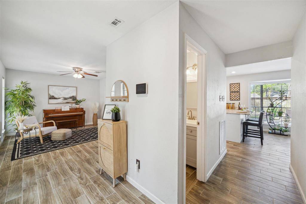 This view, from the entry, shows just how open concept this floor plan is.