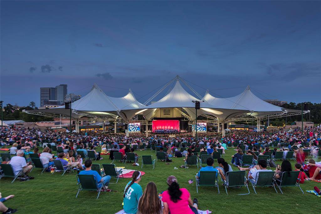 Take your blanket & enjoy concerts on the hill at the Cynthia Woods Pavillion