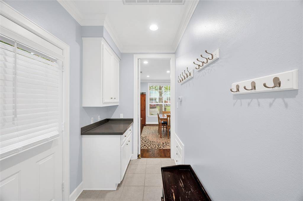 Mudroom with exit to driveway