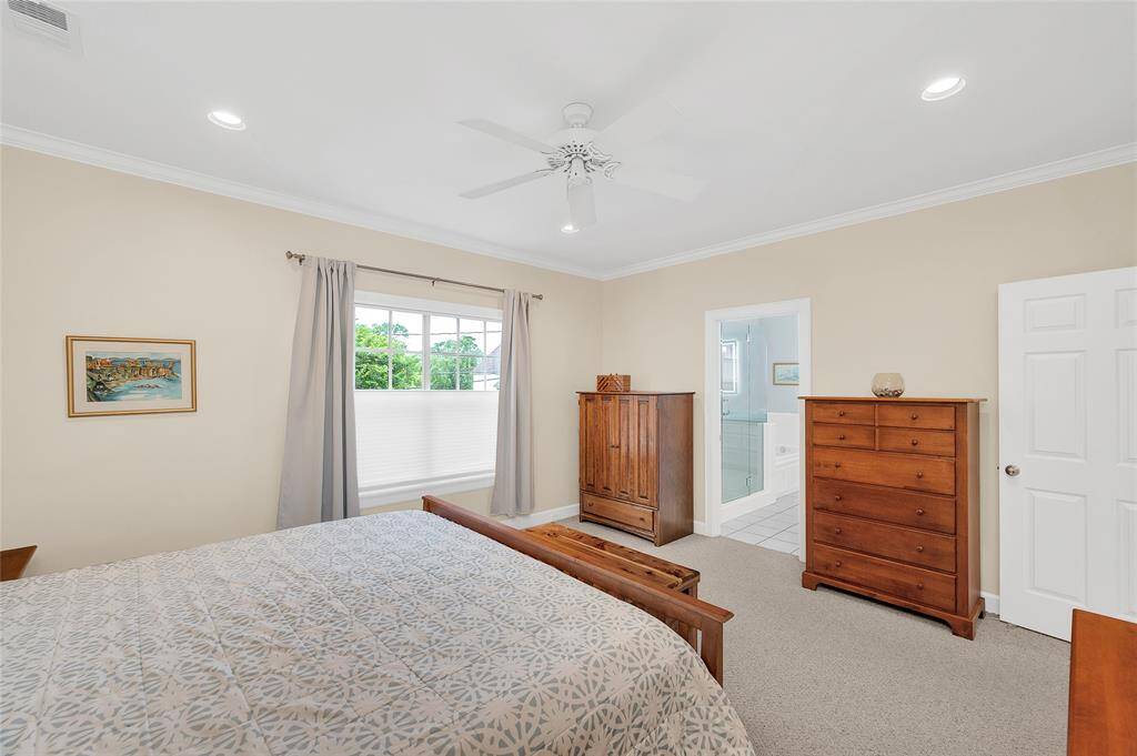 Spacious, second-floor primary suite