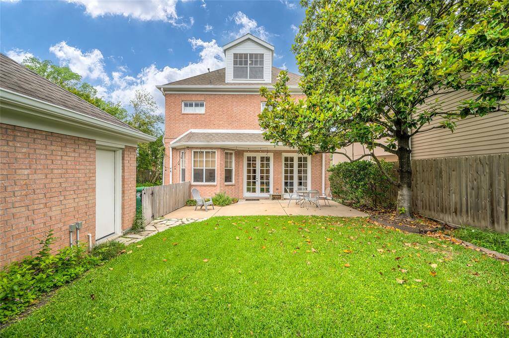 Fully fenced backyard