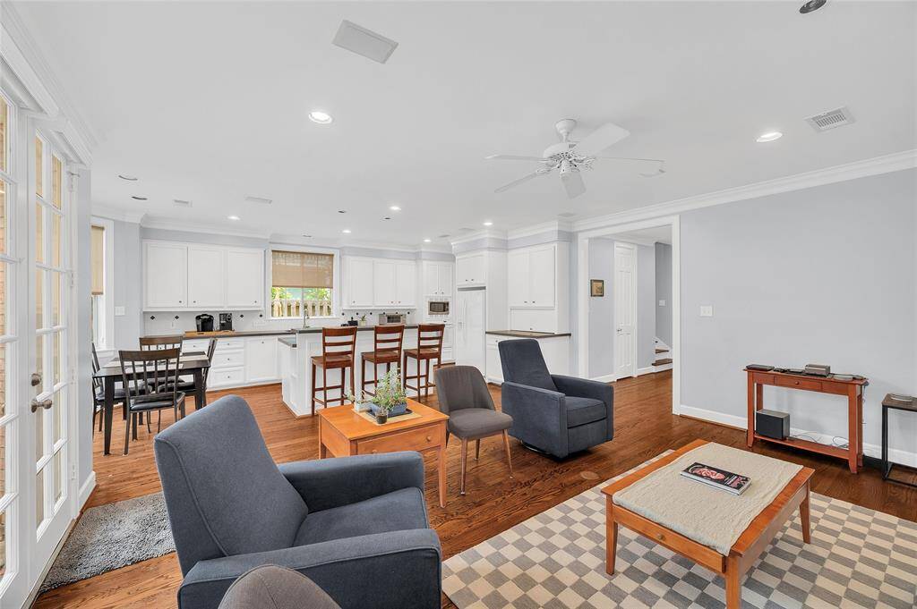 Family room open to updated kitchen