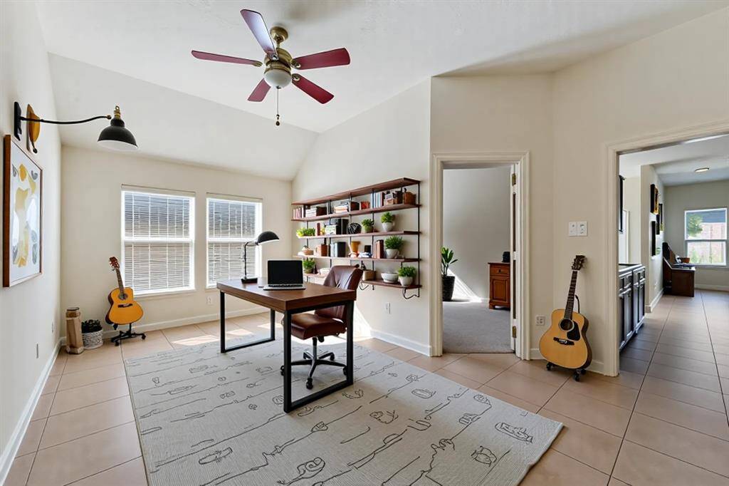 Virtually staged flex area.
