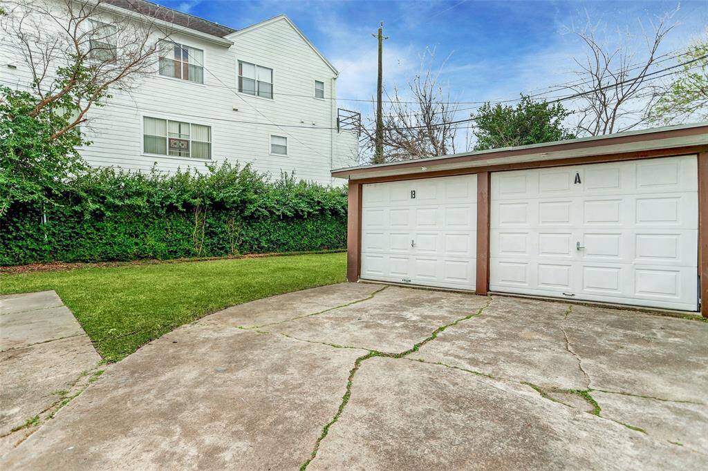 Coveted side by side parking is enjoyed in front of each garage. Rare indeed! Your own garage can be used as storage or parking or what ever you desire! Great amenity!