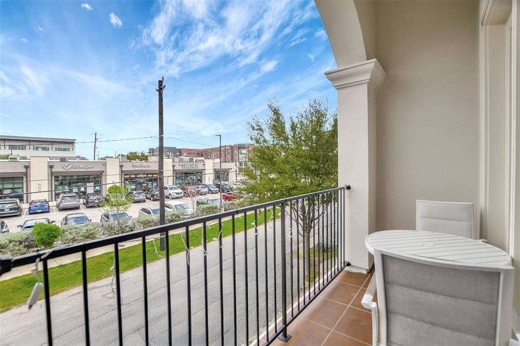 View from the second floor balcony.