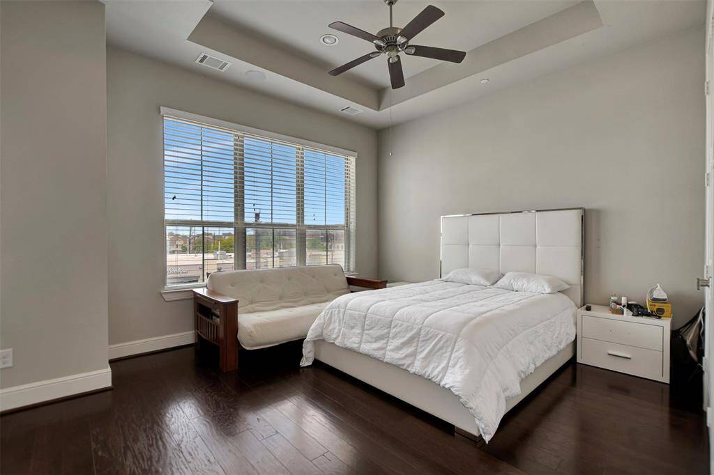 Primary bedroom is large enough to have an additonal sitting area or work space.