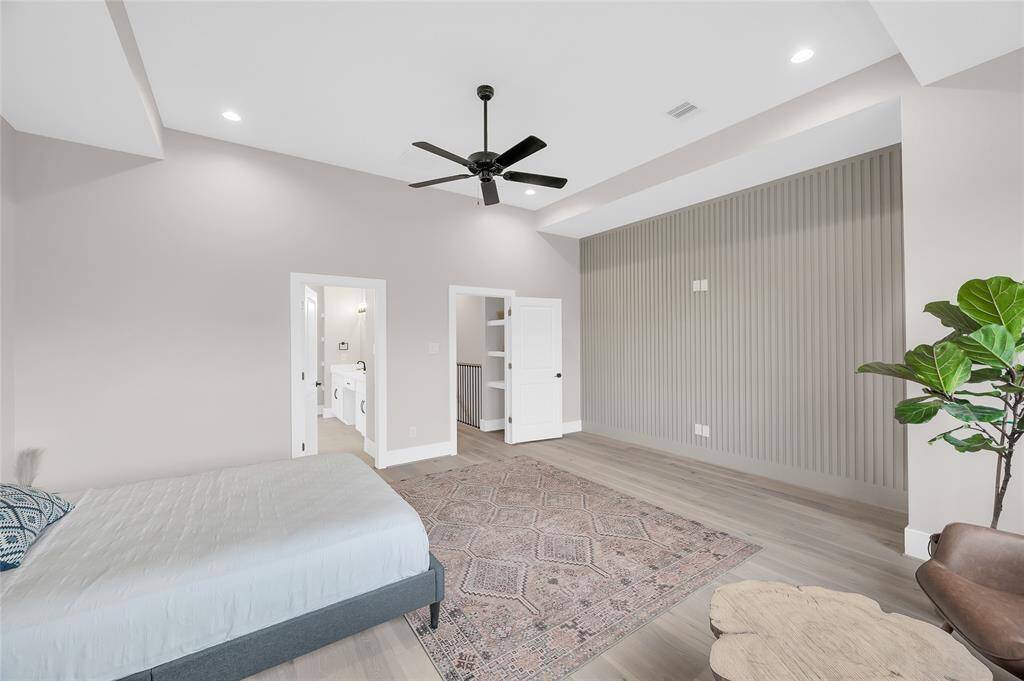 Accent wall in primary bedroom