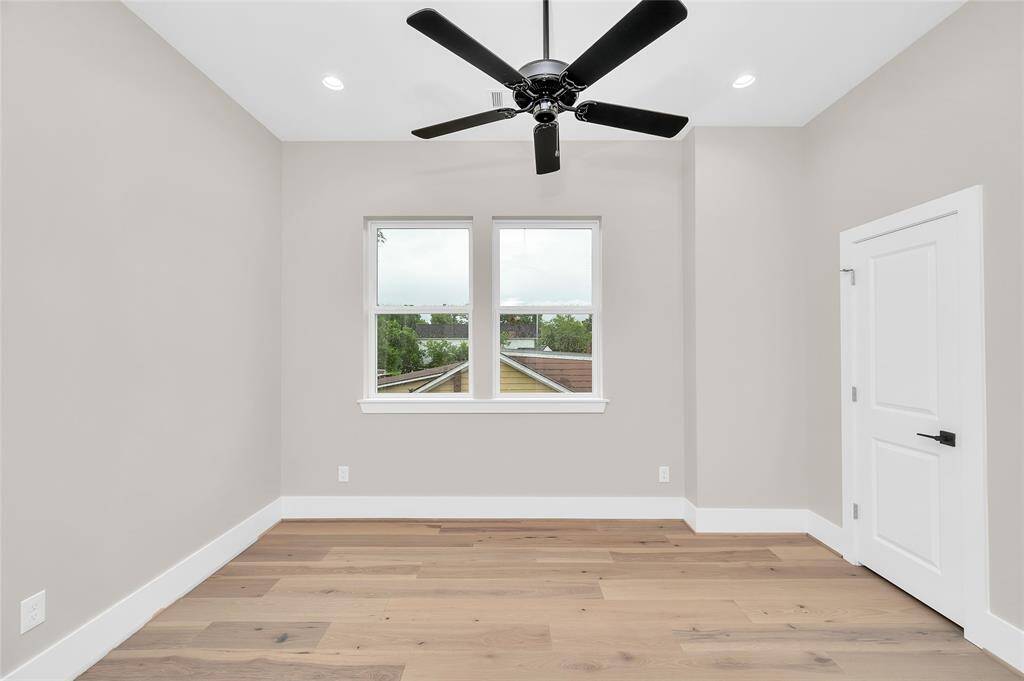 One of two secondary bedrooms