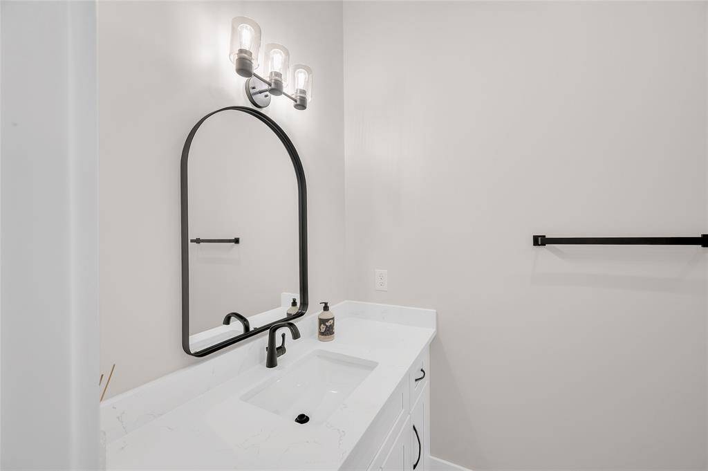 Black fixtures throughout