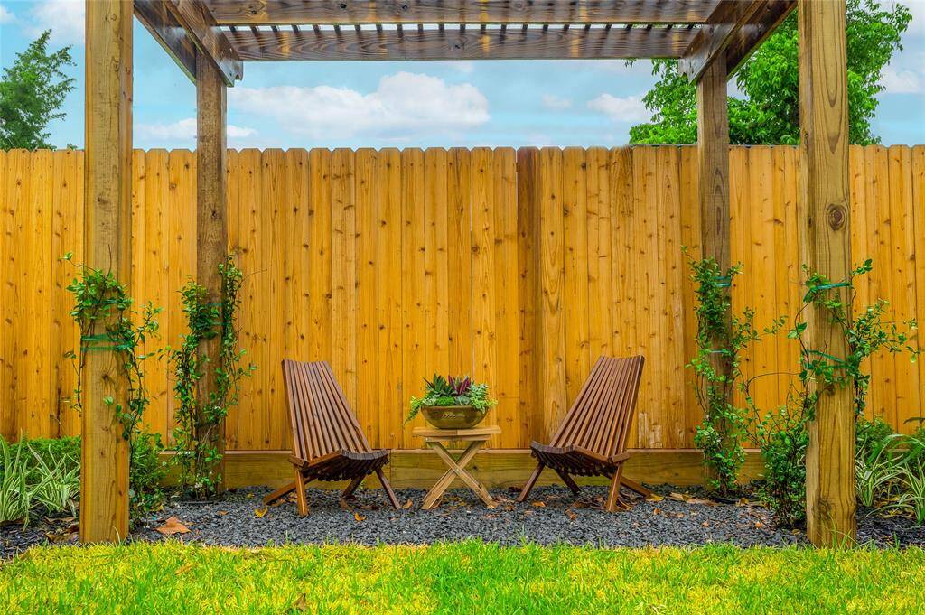 Brand new pergola and landscaping