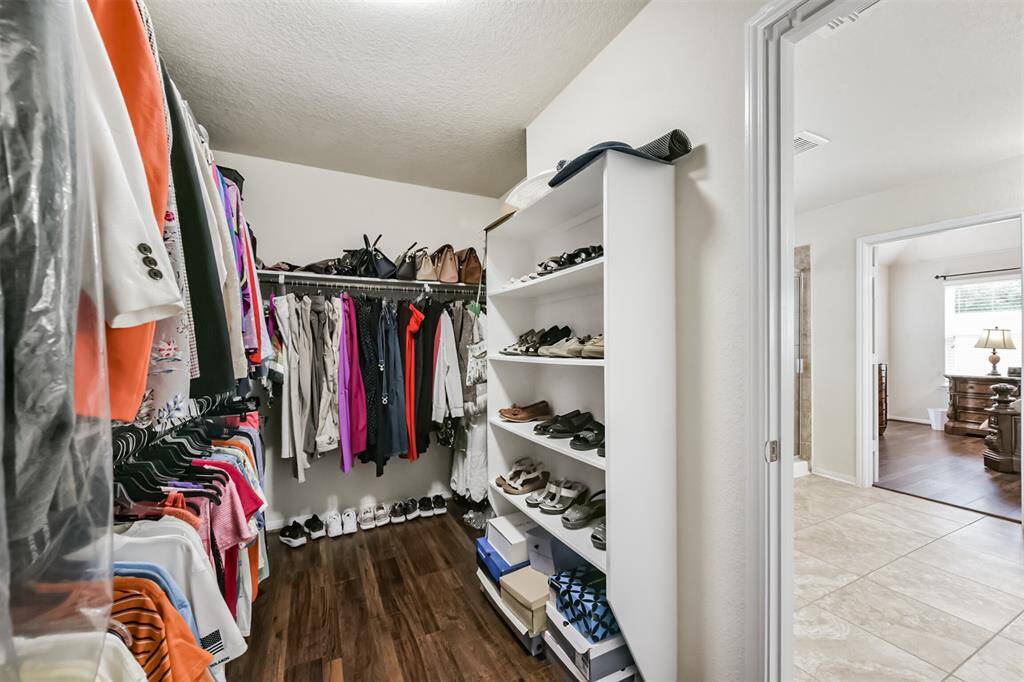 Incredible closet space in the primary suite.