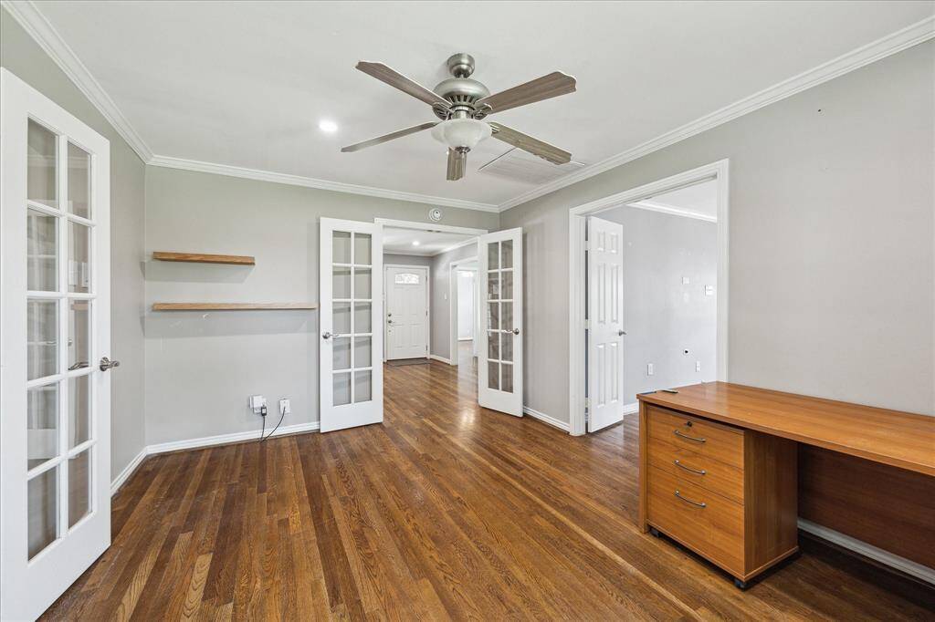 View of flex room looking towards living room