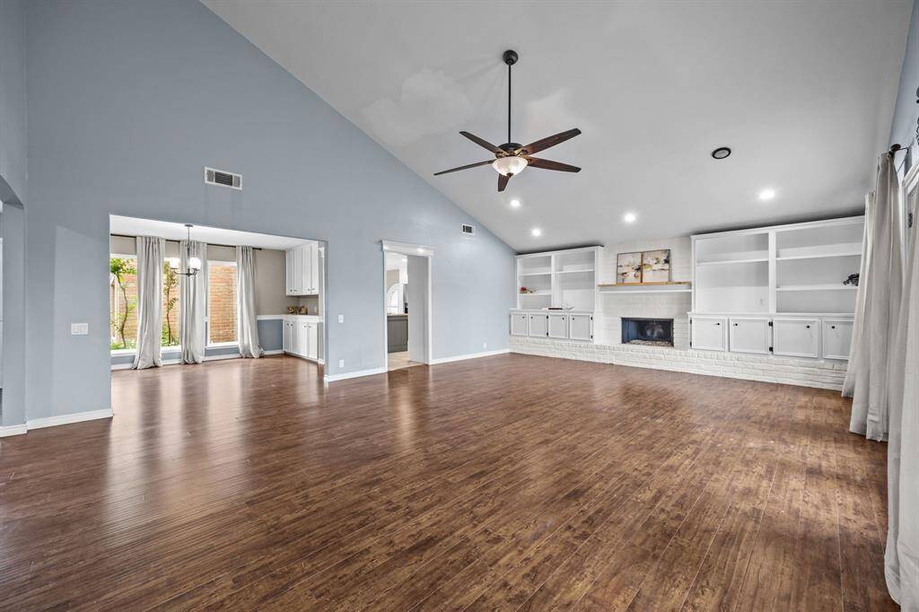 Effortlessly host gatherings in this spacious family room.