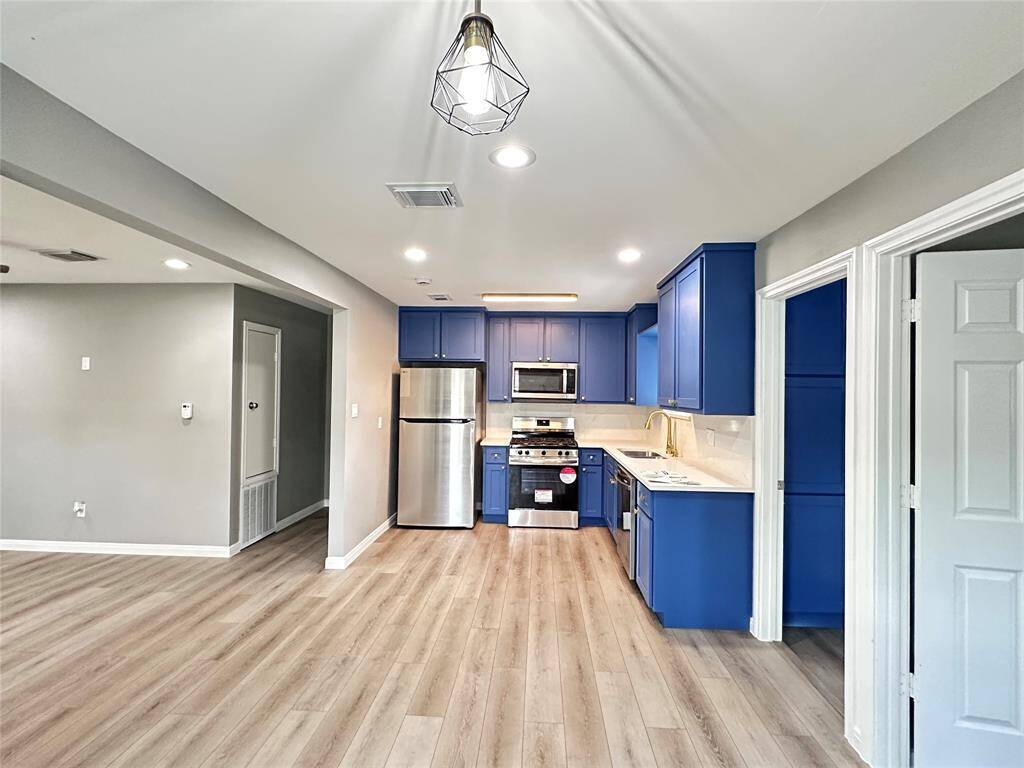 Dining area and kitchen space