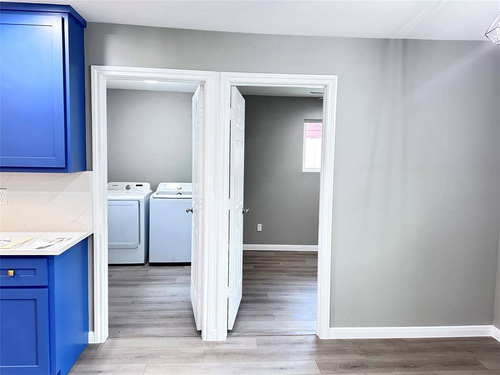 Image of laundry and bedroom entrances