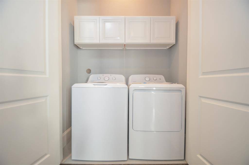 Washer and dryer are included are here.