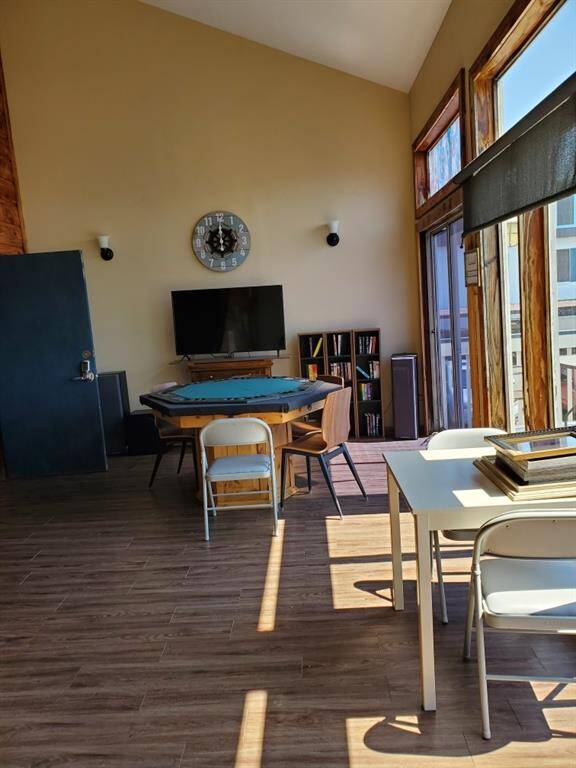 Charming clubhouse with fully equipped restrooms.