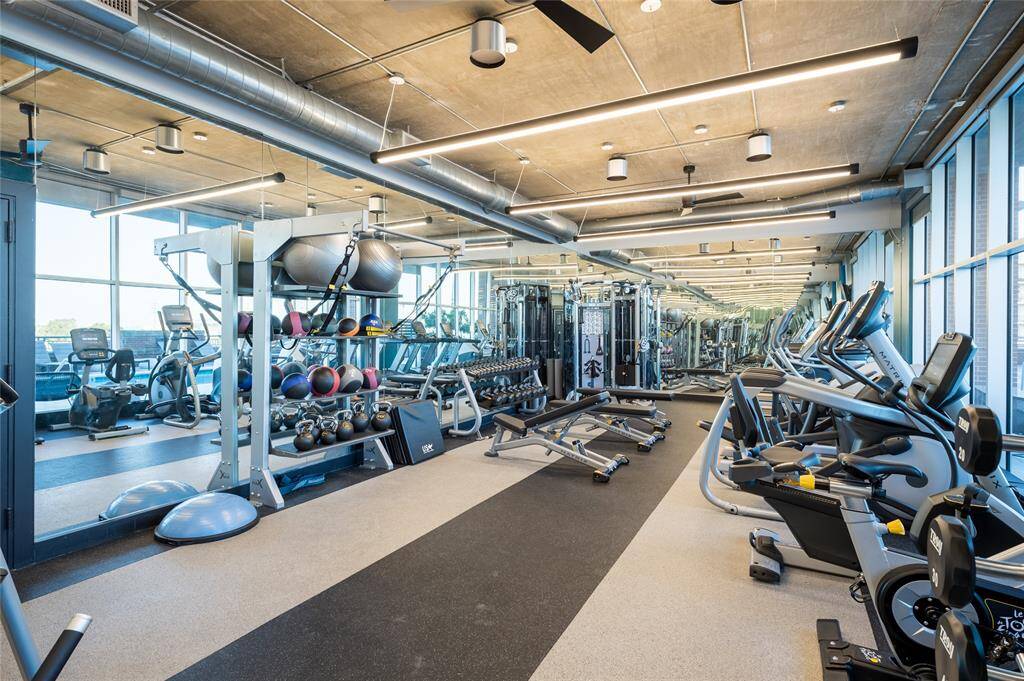 The building offers a state of the art fitness center