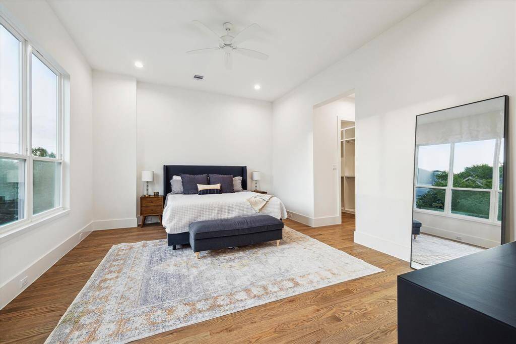 A primary suite with continued attention to detail.